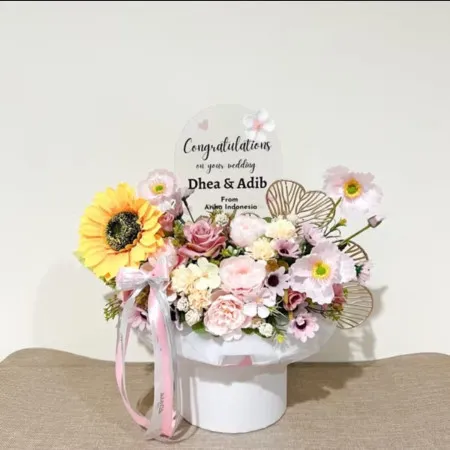Bloom Box Akrilik Ucapan Wedding Sijunjung